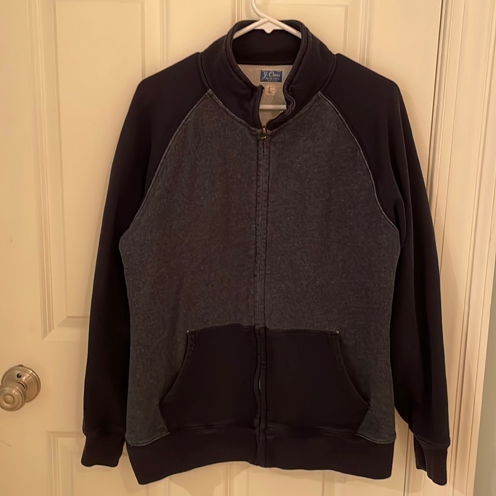 J Crew Mens Vintage Fleece Sweatshirt Navy XL